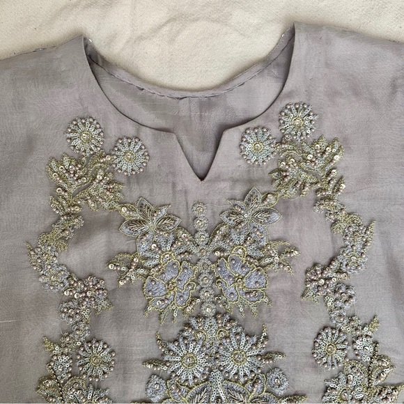 Pakistani Indian eid semi formal shalwar qameez dupatta - Picture 3 of 11